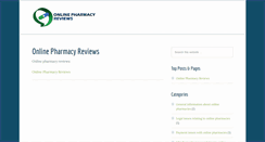 Desktop Screenshot of onlinepharmacyreviews.com
