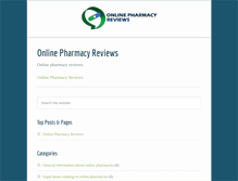 Tablet Screenshot of onlinepharmacyreviews.com